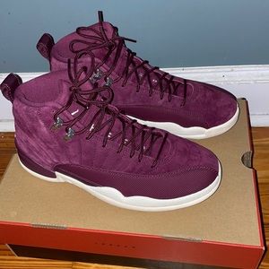 Retro Air Jordan 12s in Bordeaux. In a size 9.5